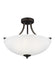 Generation Lighting. - 7716503EN3-710 - Three Light Semi-Flush Convertible Pendant - Geary - Bronze