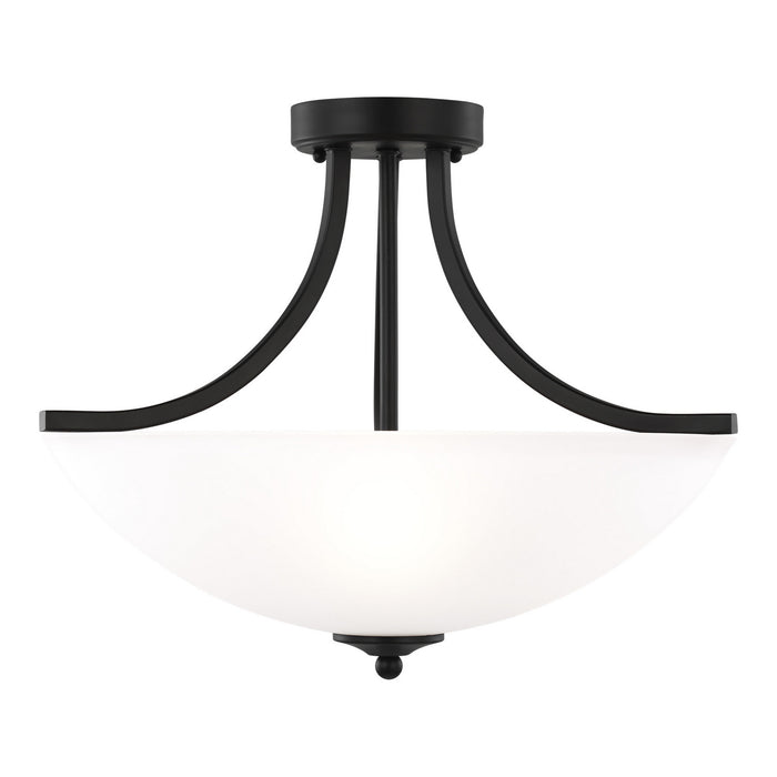 Generation Lighting. - 7716503EN3-112 - Three Light Semi-Flush Convertible Pendant - Geary - Midnight Black