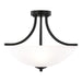 Generation Lighting. - 7716503EN3-112 - Three Light Semi-Flush Convertible Pendant - Geary - Midnight Black