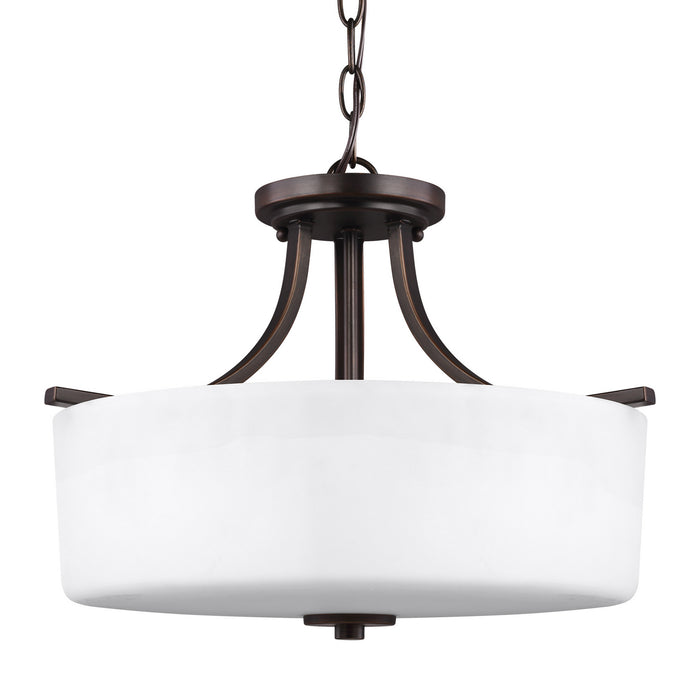 Generation Lighting. - 7728803EN3-710 - Three Light Semi-Flush Mount - Canfield - Bronze