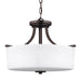 Generation Lighting. - 7728803EN3-710 - Three Light Semi-Flush Mount - Canfield - Bronze