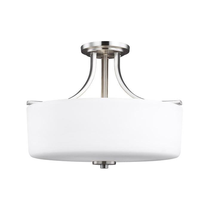 Generation Lighting. - 7728803EN3-962 - Three Light Semi-Flush Mount - Canfield - Brushed Nickel