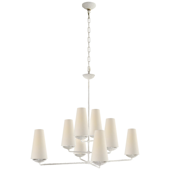 Visual Comfort Signature - ARN 5205PL-L - Eight Light Chandelier - Fontaine - Plaster White