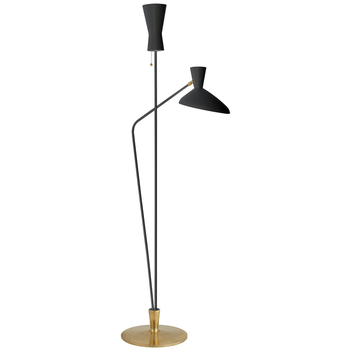 Visual Comfort Signature - ARN 1712BLK - Two Light Floor Lamp - Austen - Matte Black