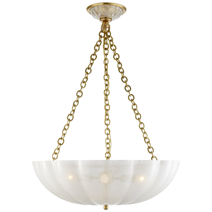 Visual Comfort Signature - ARN 5111HAB-WG - Four Light Chandelier - Rosehill - Hand-Rubbed Antique Brass