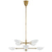 Visual Comfort Signature - ARN 5501HAB-WHT - Eight Light Chandelier - Graphic - Hand-Rubbed Antique Brass