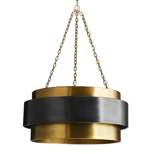 Arteriors - 84015 - Four Light Pendant - Nolan - Vintage Brass