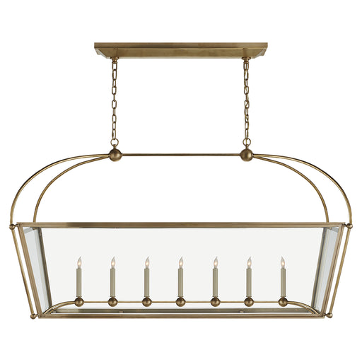 Visual Comfort Signature - CHC 5438AB-CG - Seven Light Linear Pendant - Riverside - Antique-Burnished Brass