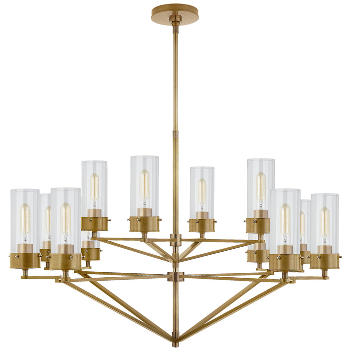 Visual Comfort Signature - TOB 5303HAB-CG - 12 Light Chandelier - Marais - Hand-Rubbed Antique Brass