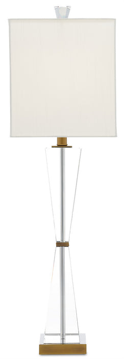 Currey and Company - 6000-0210 - One Light Table Lamp - Laelia - Clear/Antique Brass