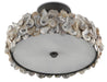 Currey and Company - 9000-0265 - Three Light Semi-Flush Mount - Oyster - Textured Bronze/Natural