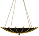 Currey and Company - 9000-0319 - Six Light Chandelier - Fontaine - Antique Gold Leaf/Contemporary Gold Leaf/Satin Black