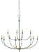 Currey and Company - 9000-0331 - 12 Light Chandelier - Balladier - Hiroshi Gray/Contemporary Gold Leaf