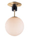 Maxim - 26031SWSBRBK - One Light Semi-Flush Mount - Vesper - Satin Brass / Black