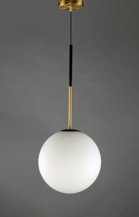 Maxim - 26034SWSBRBK - One Light Pendant - Vesper - Satin Brass / Black