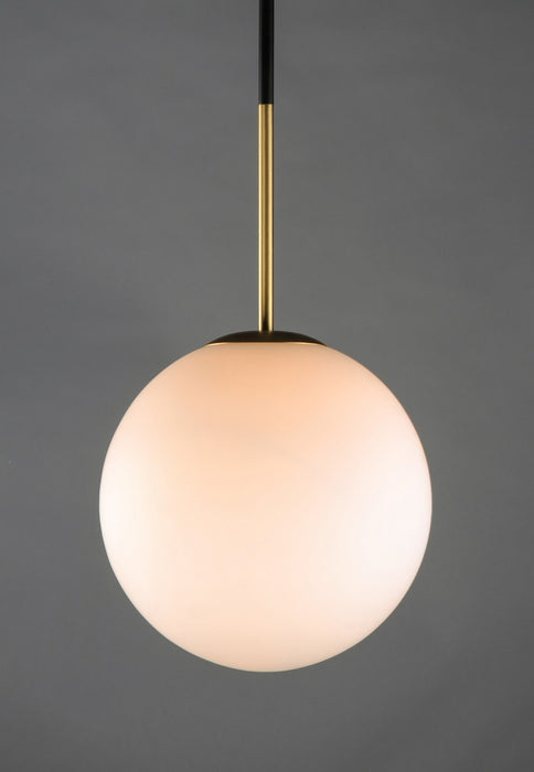 Maxim - 26034SWSBRBK - One Light Pendant - Vesper - Satin Brass / Black