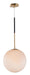 Maxim - 26034SWSBRBK - One Light Pendant - Vesper - Satin Brass / Black