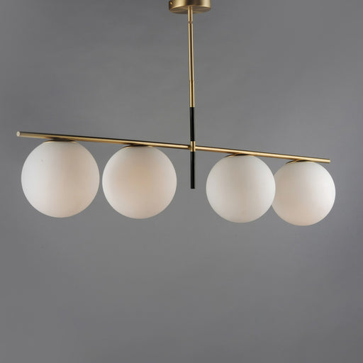 Maxim - 26036SWSBRBK - Four Light Pendant - Vesper - Satin Brass / Black