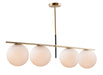 Maxim - 26036SWSBRBK - Four Light Pendant - Vesper - Satin Brass / Black