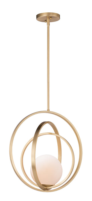 Maxim - 26054SWSBR - One Light Pendant - Coronet - Satin Brass