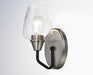 Maxim - 26121CLBKSN - One Light Wall Sconce - Goblet - Black / Satin Nickel