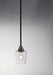 Maxim - 96120CLBKSN - One Light Mini Pendant - Goblet - Black / Satin Nickel