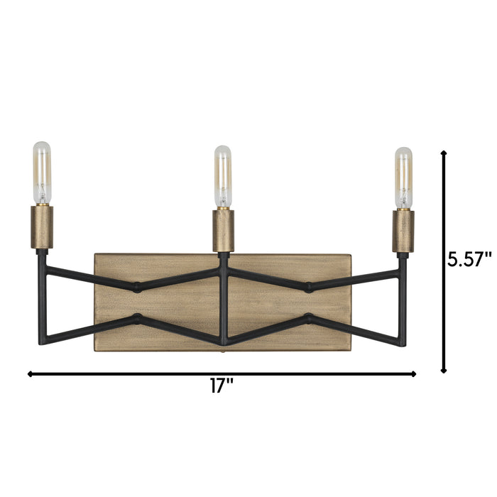 Varaluz - 314B03HGCB - Three Light Bath - Bodie - Havana Gold/Carbon