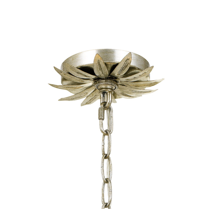 Crystorama - 513-SA - Three Light Chandelier - Broche - Antique Silver