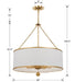 Crystorama - 515-GA - Eight Light Chandelier - Broche - Antique Gold