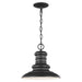 Generation Lighting. - OL8904TXB - One Light Outdoor Pendant - Redding Station - Textured Black