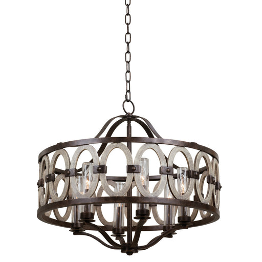 Kalco - 404452FG - Six Light Outdoor Pendant - Belmont - Florence Gold