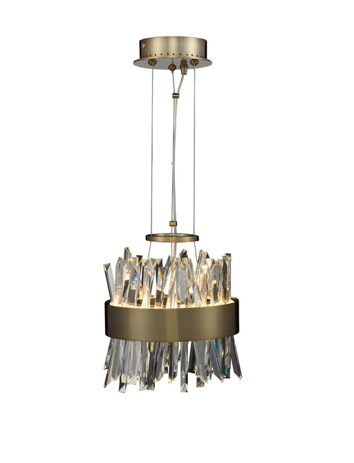 Allegri - 030210-038 - LED Mini Pendant - Glacier - Brushed Champagne Gold