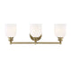 Savoy House - 8-6836-3-322 - Three Light Bath Bar - Melrose - Warm Brass