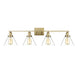 Savoy House - 8-9130-4-322 - Four Light Bath Bar - Drake - Warm Brass