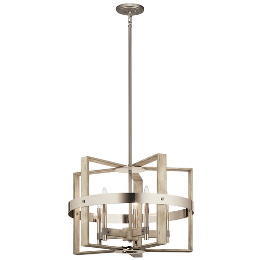 Kichler - 44290WWW - Five Light Chandelier - Peyton - White Washed Wood