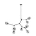 Artcraft - JA14028BK - Eight Light Chandelier - Organic - Black