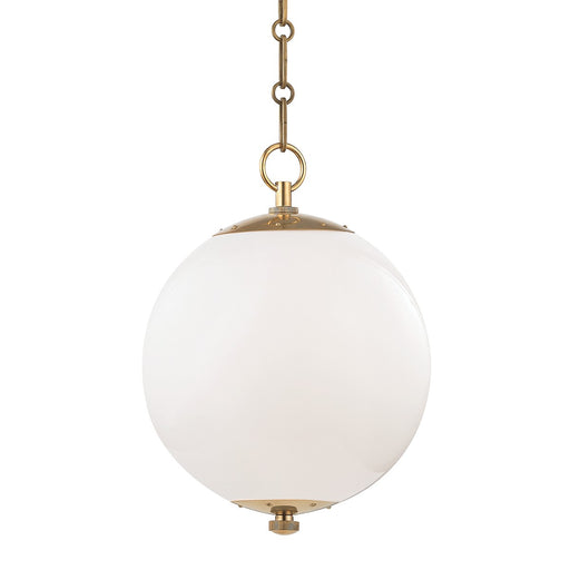 Hudson Valley - MDS700-AGB - One Light Pendant - Sphere No.1 - Aged Brass