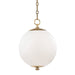 Hudson Valley - MDS700-AGB - One Light Pendant - Sphere No.1 - Aged Brass