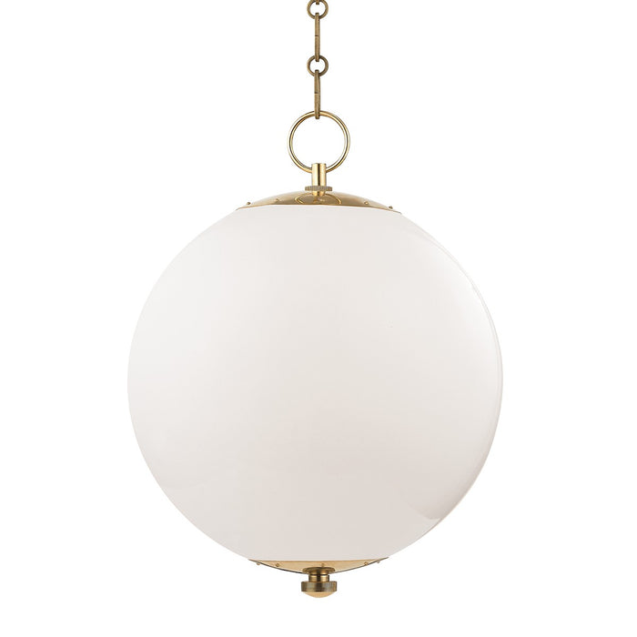 Hudson Valley - MDS701-AGB - One Light Pendant - Sphere No.1 - Aged Brass