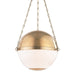 Hudson Valley - MDS751-AGB - Three Light Pendant - Sphere No.2 - Aged Brass