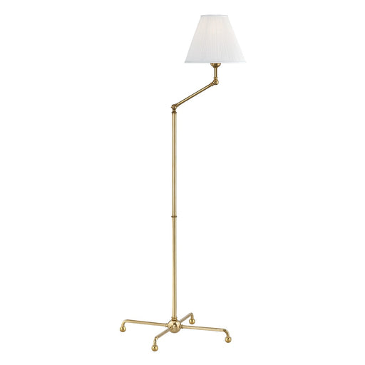 Hudson Valley - MDSL108-AGB - One Light Floor Lamp - Classic No.1 - Aged Brass