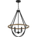 Quoizel - BRL2823EK - Four Light Pendant - Bartlett - Earth Black