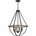 Quoizel - BRL2823EK - Four Light Pendant - Bartlett - Earth Black