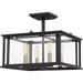 Quoizel - CDL1714EK - Four Light Semi-Flush Mount - Citadel - Earth Black