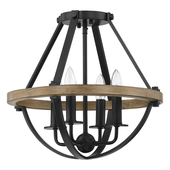 Quoizel - BRL1716EK - Four Light Semi-Flush Mount - Bartlett - Earth Black