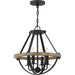 Quoizel - BRL1716EK - Four Light Semi-Flush Mount - Bartlett - Earth Black