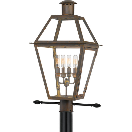 Quoizel - RO9014IZ - Four Light Outdoor Post Mount - Rue De Royal - Industrial Bronze