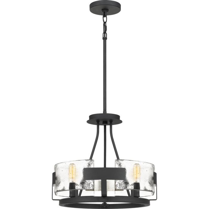 Quoizel - STM1716BA - Four Light Semi-Flush Mount - Stratum - Royal Ebony