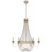 Visual Comfort Signature - JN 5016VWG-CG - Six Light Chandelier - Entellina - Vintage White and Gild