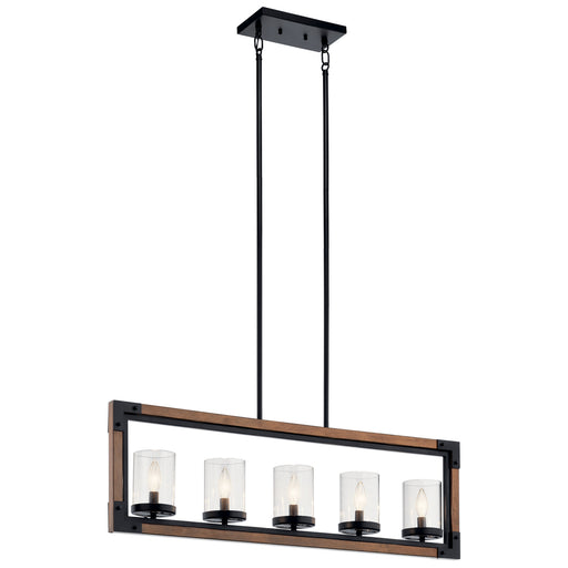 Kichler - 44043AUB - Five Light Linear Chandelier - Marimount - Auburn Stained Finish